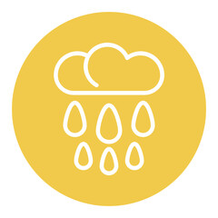 Rainy Clouds Vector Icons