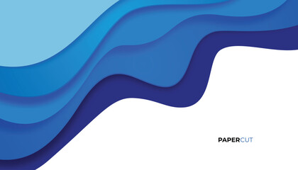 Abstract wave blue Geometric banner design background.