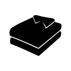 Neatly folded stack of linens or fabric, an elegant textile presentation