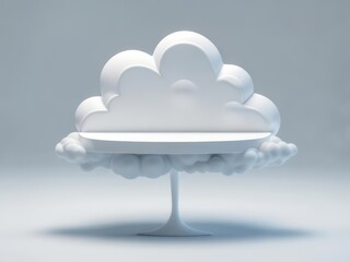 White cloud pedestal