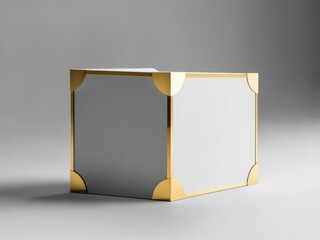 White box with gold trim