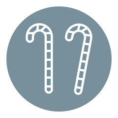 Candy Cane Vector Icons