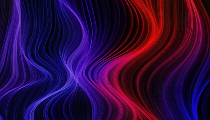 vivid abstract flowing light waves in red purple and blue with silky curved motion lines on dark background creating dynamic energy texture for modern wallpaper or banner design