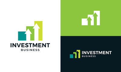 Financial growth logo design. Abstract investment chart vector design. Icon symbol for business, consulting, financial and personal branding symbol