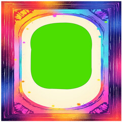 vivid colors, colorful texture, abstract pattern, bright design, funky frame, pop art style, colorful border 