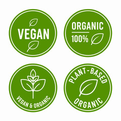 set of organic labels