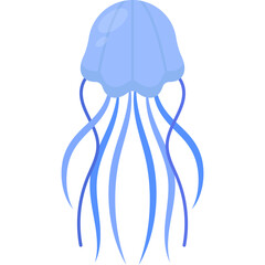 Blue jellyfish Vectors