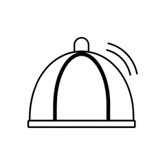 Illustration of a ringing service bell icon silhouette