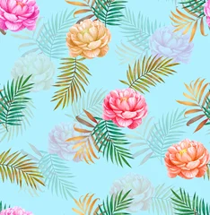 Fotobehang Tropische Bladeren seamless floral pattern  ©   Arya