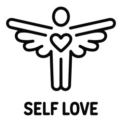 Self Love Icon for Wellness, Mental Health, and Positive Lifestyle