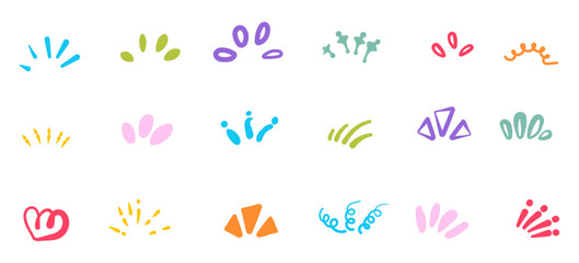 Playful Doodle Splash Marks  Modern Vector Design Assets