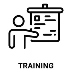 Training Presentation Board Vector Icon