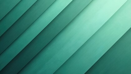 Obraz premium Diagonal teal and green stripes overlap creating layered texture. Bright clean abstract background offers graphic design template. Minimalist pattern for web print.