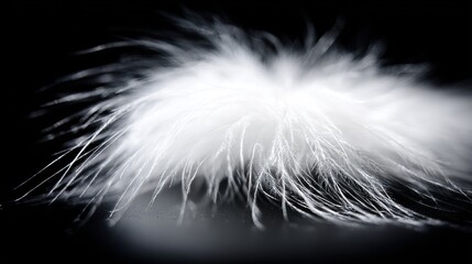 Obraz premium finesse. Close-up of a delicate white feather wing, showcasing intricate details in soft, focused light. wildlife magazines, conservation campaigns, designed for nature documentaries and education.