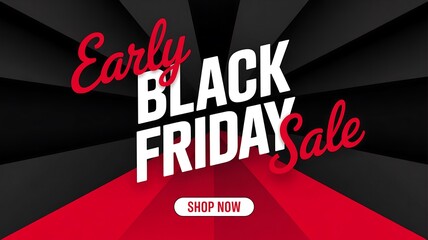 Dynamic early black friday sale announcement with shop now button