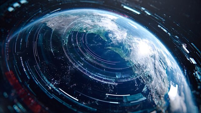 Global communication network spanning earth with technology data