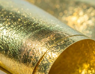 Golden metallic textured roll