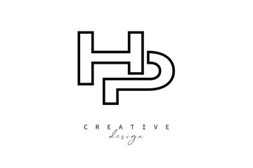 HP Creative Monogram Logo Design-Stock Creative Branding Design Concept