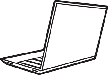 Simple illustration of a laptop computer