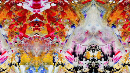 Fototapeta premium Abstract art background . Hand painting artwork on canvas .