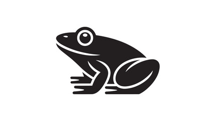 Simple frog icon minimalist vector illustration isolated on white background for app and web design