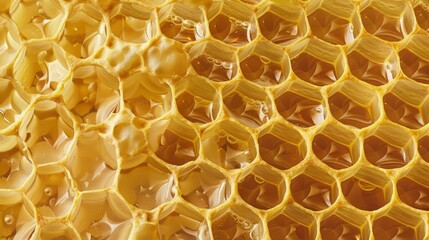 Detailed honeycomb structure texture background