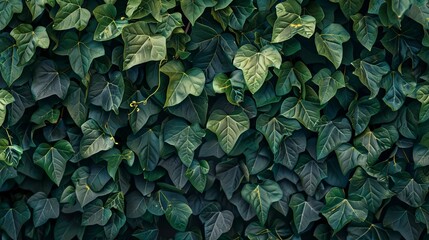 Textured ivy-covered wall background