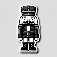 nutcracker toy figure standing proudly with a joyful expression, perfect for holiday decorations and festivities