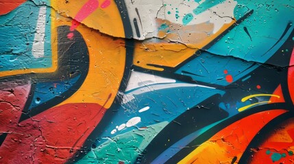 Colorful painted graffiti wall texture background