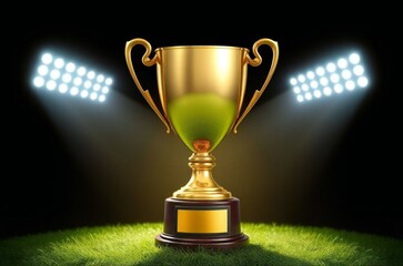 Trophy cup isolated on white