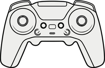 Minimalist single line outline of a drone remote controller