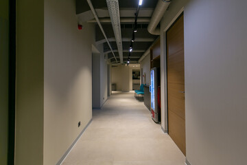 Office hallway with elegant seating