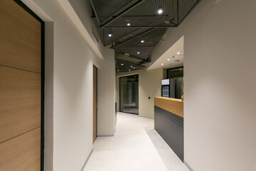 Reception area in a modern gym