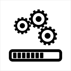 Loading icon. Loading circle icon. Buffer or preloader loader isolated on transparent background. Download or upload progress related icon. Simple web download. Vector illustration.