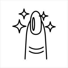 Soft Cuticle Care Icon, Healthy and Strong Nail Care