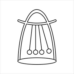 Newton's cradle, a pendulum with a swinging ball or sphere. Concepts for business, leadership, teamwork, or communication. Hanging balancing balls from Newton's cradle science. Balance, Hypnosis, Newt