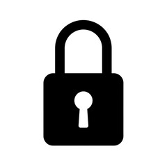 Modern Security Padlock Graphic for Internet Safety and Confidentiality Access