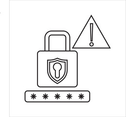 Password Management Icon With User Lock, Key, And Authentication Elements