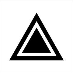Triangle, design, pyramid icon vector image. Can also be used for shapes and geometry. Suitable for use on web apps, mobile apps and print media.