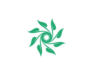 Tree leaf vector logo design, eco-friendly concept.