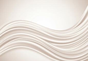Obraz premium Smooth flowing beige waves abstract background texture