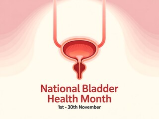 Promoting awareness for national bladder health month with a stylized anatomical representation
