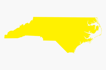 Obraz premium Vector graphic artwork suitable for print and web containing flat detailed map of NORTH CAROLINA