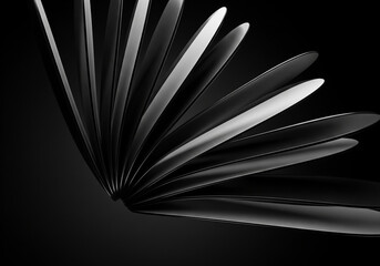 Abstract dark curved forms flowing layers elegant design