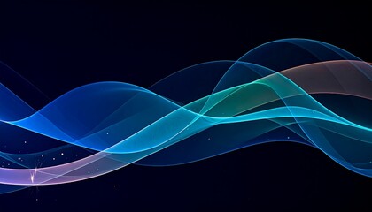 Naklejka premium Abstract flowing lines on dark background for modern design elements