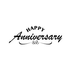 Happy Anniversary lettering Vector Illustration