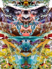 Abstract art background . Hand painting artwork on canvas .