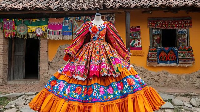 chulucanas festival dress traditional peruvian attire video