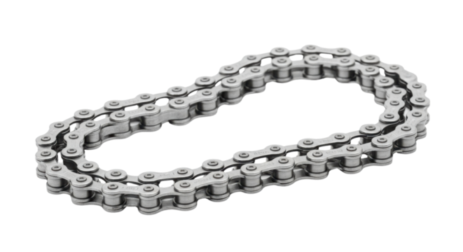 Bicycle chain for bike repair and maintenance isolated PNG with Transparent Background