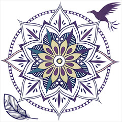 mandala on white background 